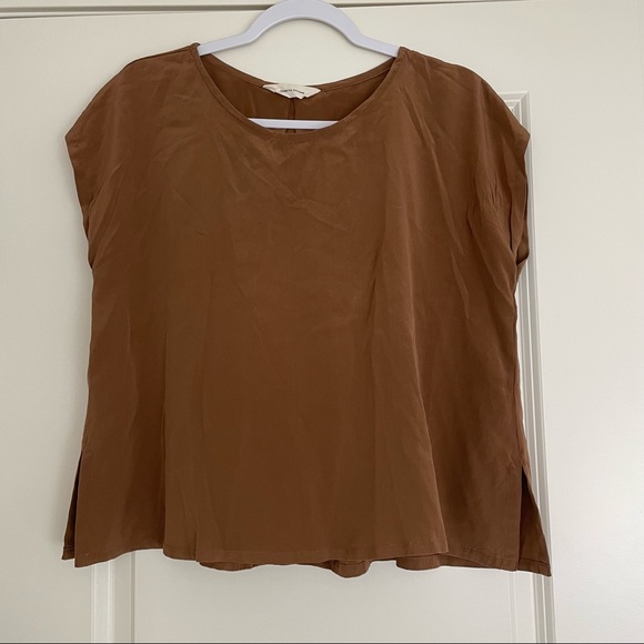 Elizabeth Suzann Josephine Vented Shell In Silk Crepe size M color Moss - Picture 5 of 14